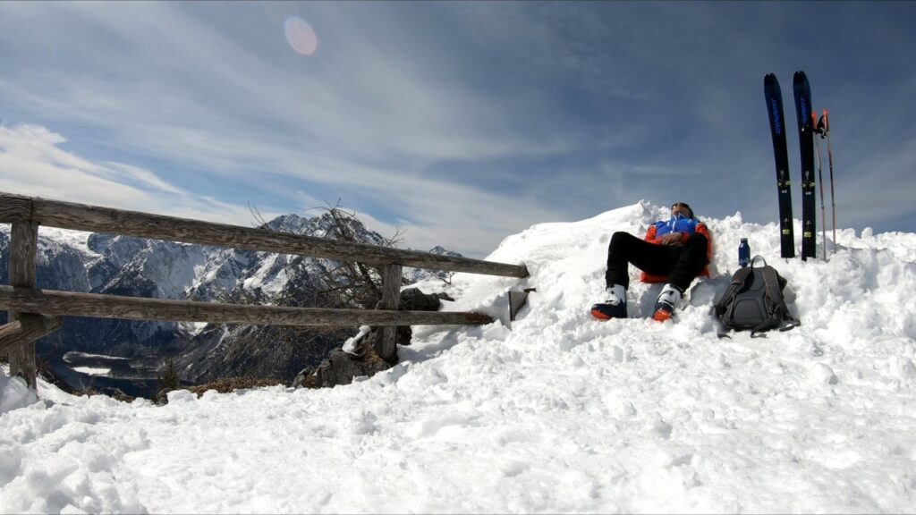 Pause auf der Aussichtsplattform unterhalb des Jenner Gipfels